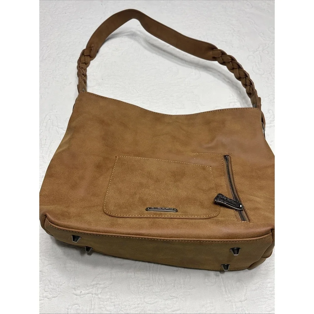 Trinity West Hair-On Leather Concealed Carry Hobo- Camel - Rare Find